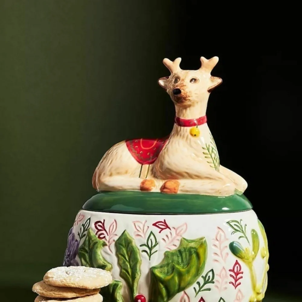 Anthropologie Nathalie Lete Christmas Cookie Jar